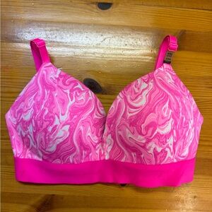 Victoria's Secret PINK Women Bra 32DD White Wear Everywhere Wireless Push Up NWT